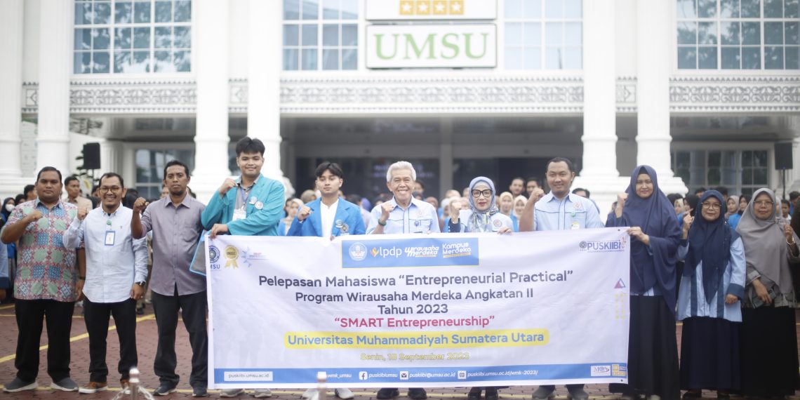 PELEPASAN MAHASISWA “ENTREPRENEURIAL PRACTICAL” WMK UMSU 2023